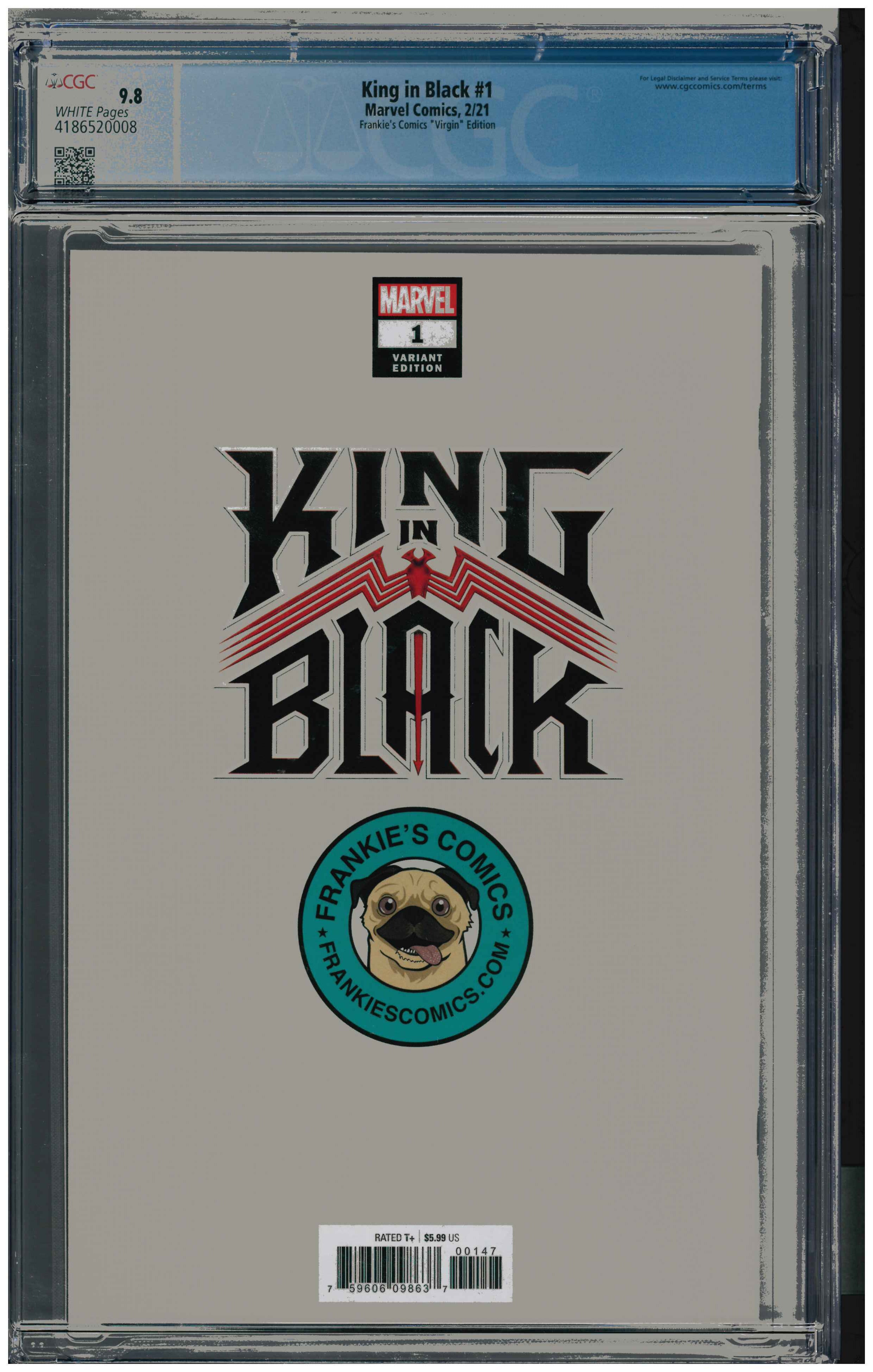 King in Black #1 backside