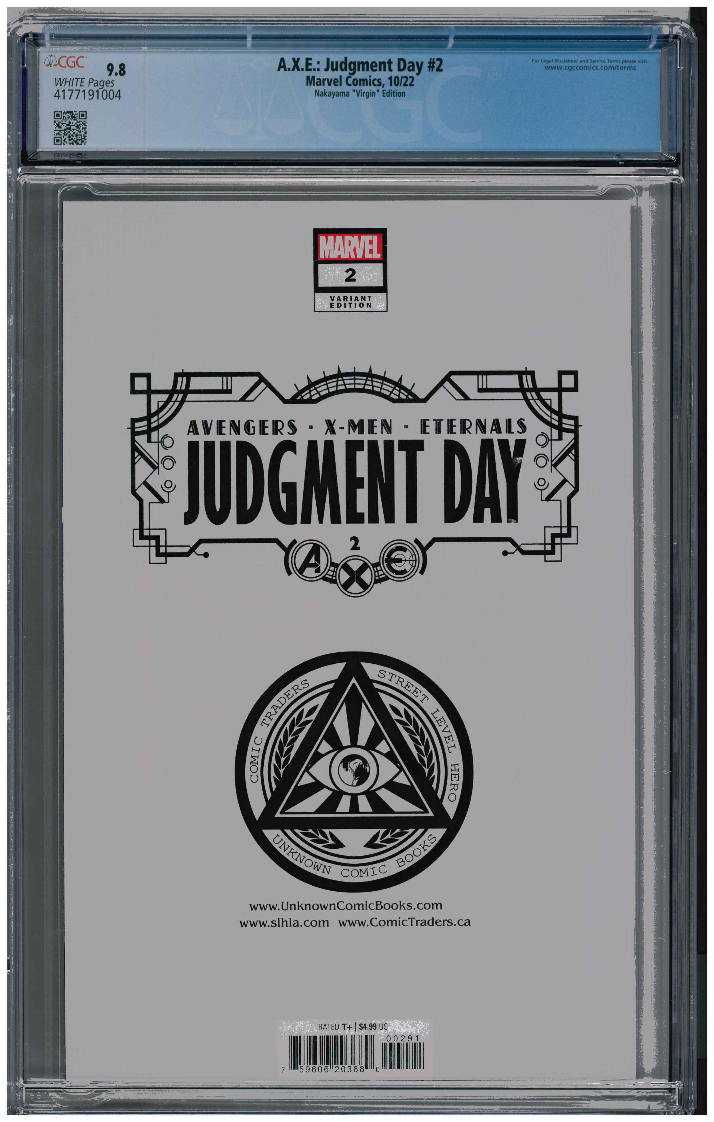 A.X.E.: Judgment Day #2 backside