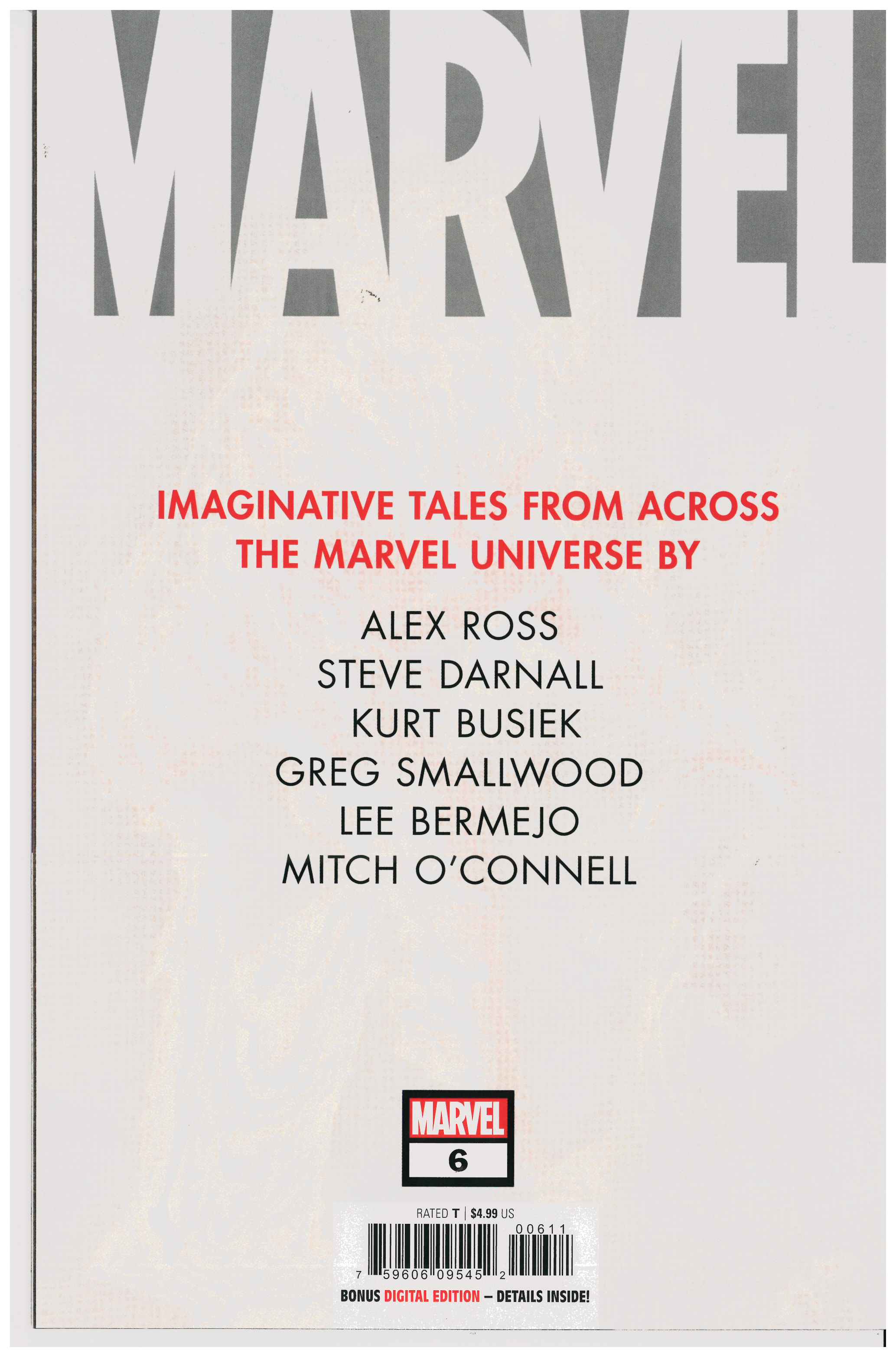 Marvel #6 backside