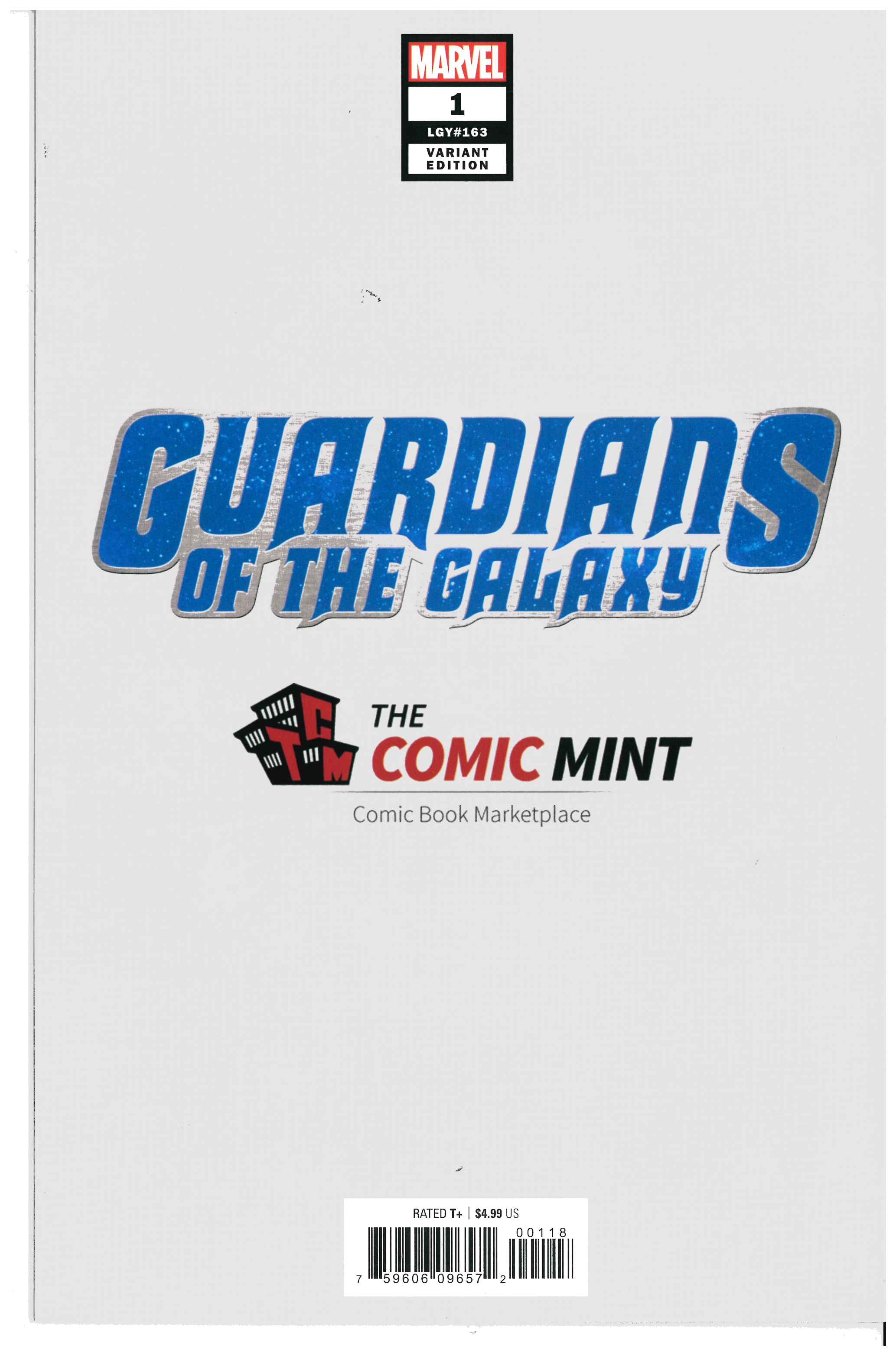 Guardians of the Galaxy #1 backside