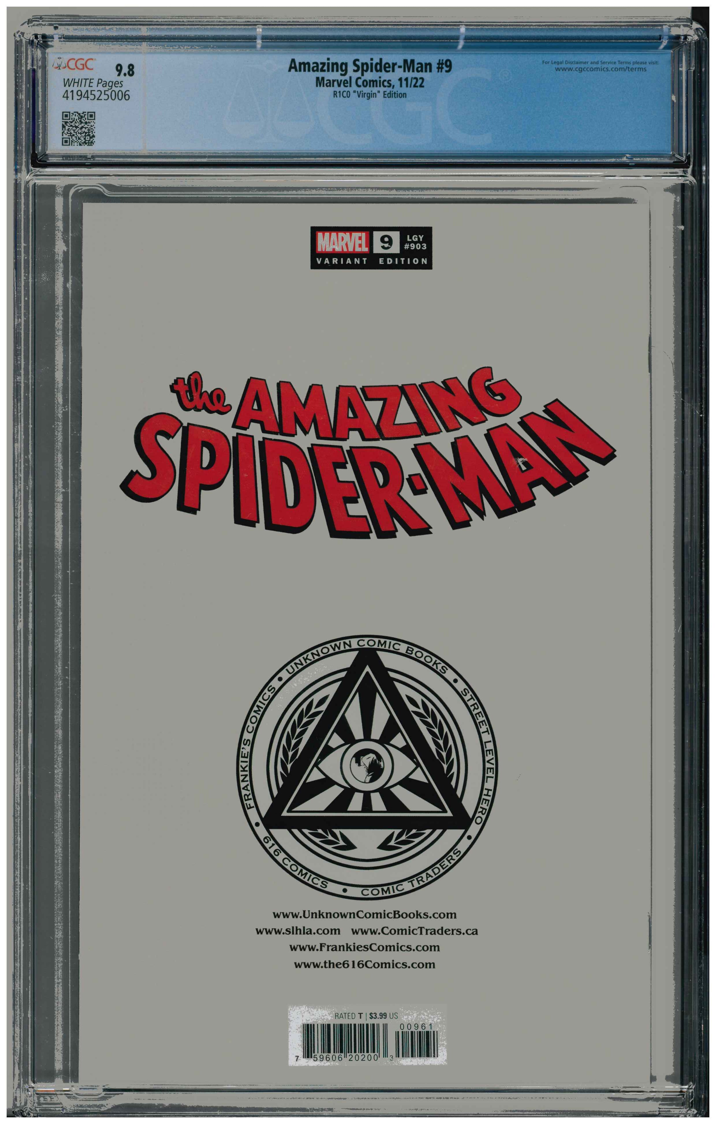 Amazing Spider-Man #9 backside