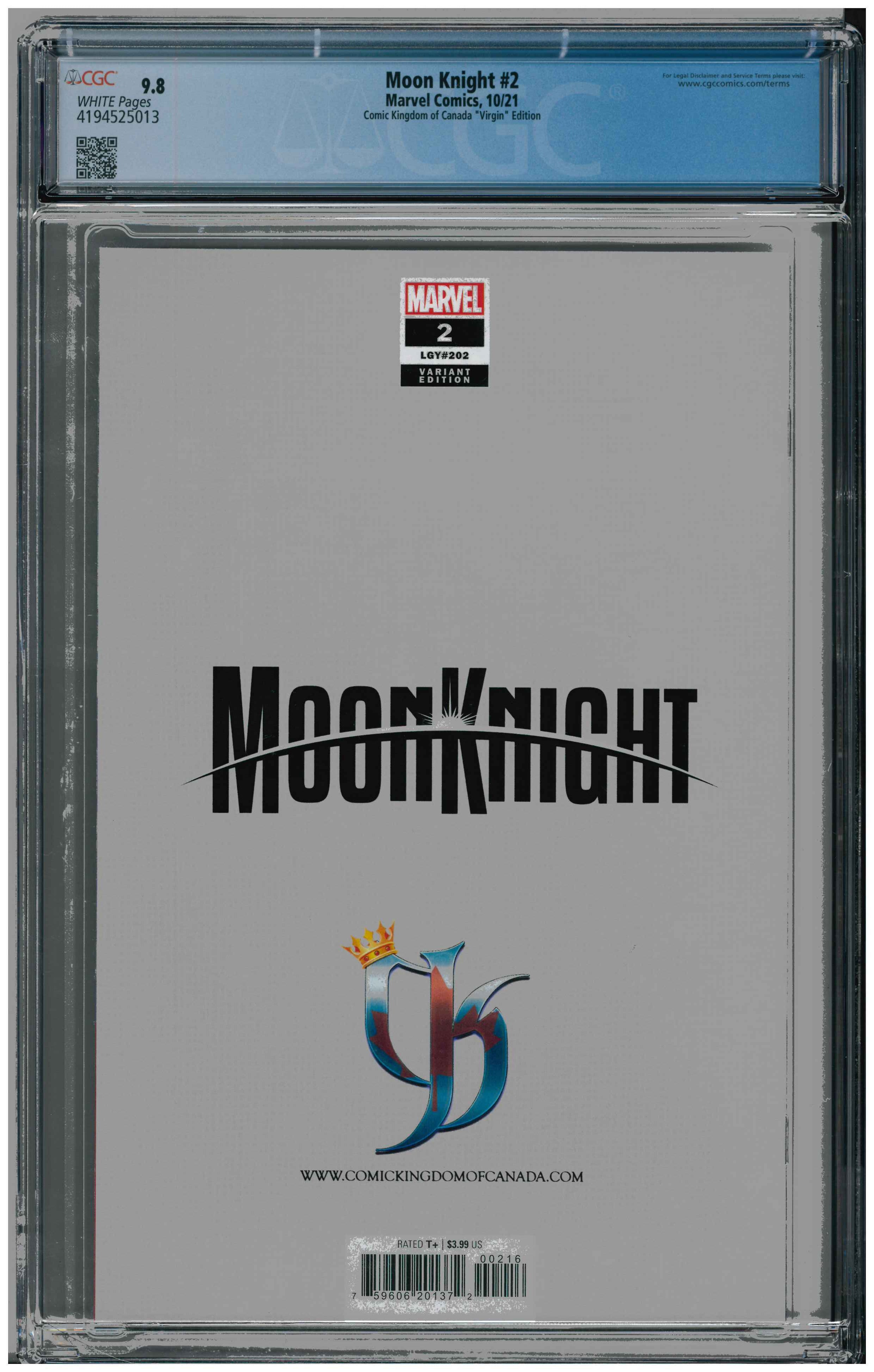 Moon Knight #2 backside