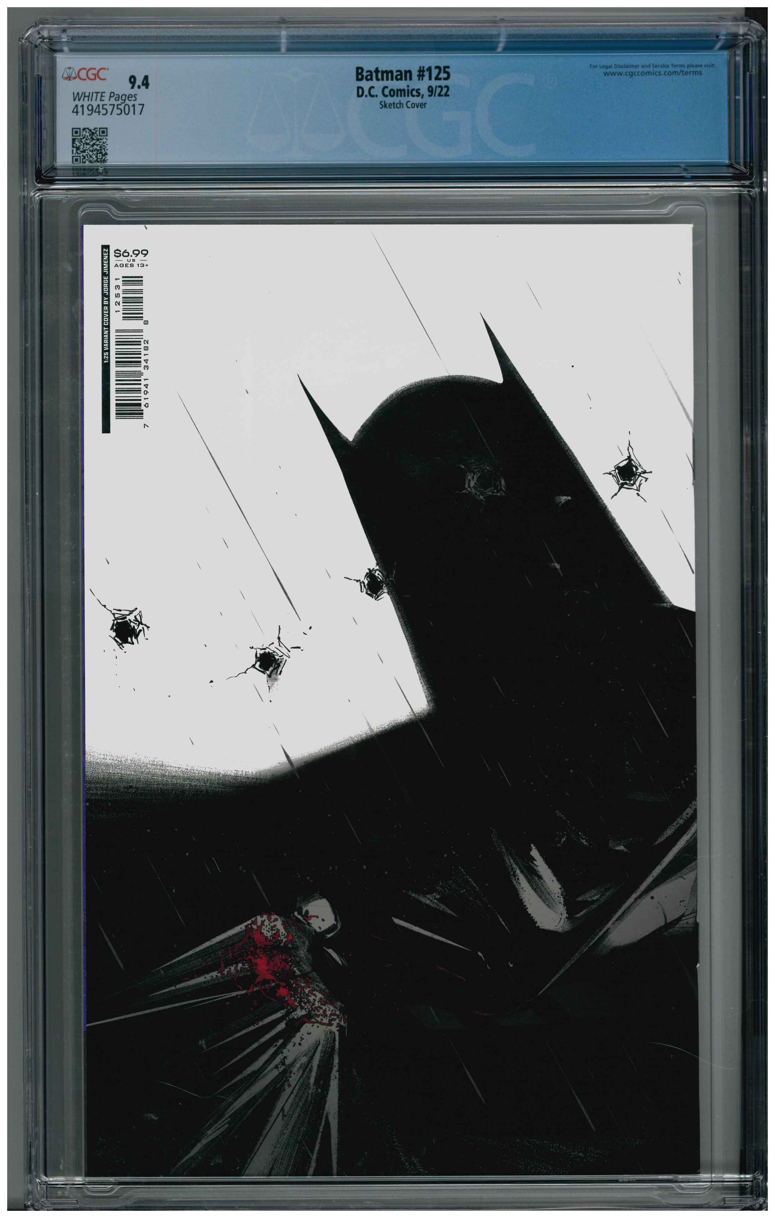 Batman #125 backside