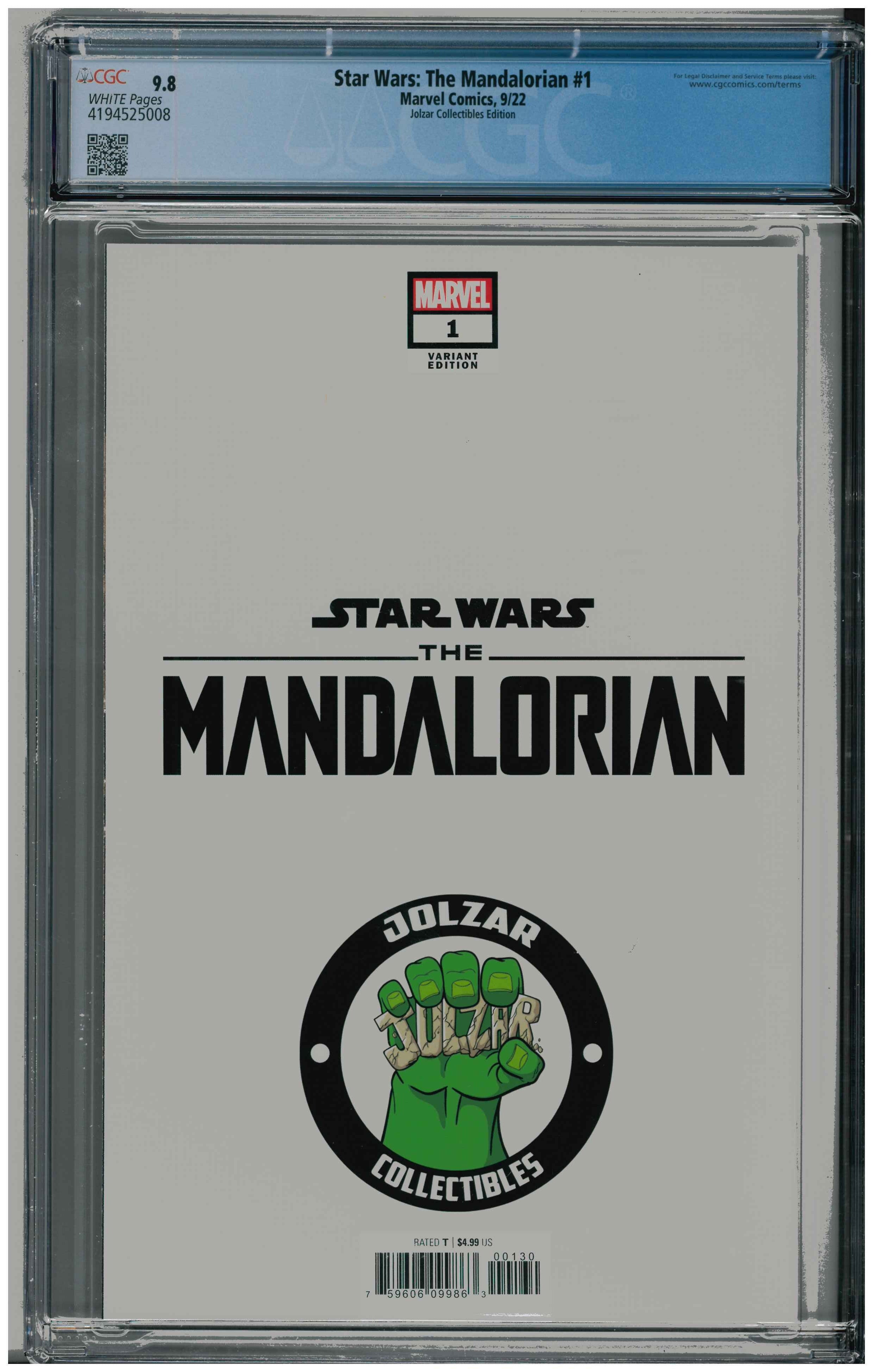 Star Wars: The Mandalorian #1 backside