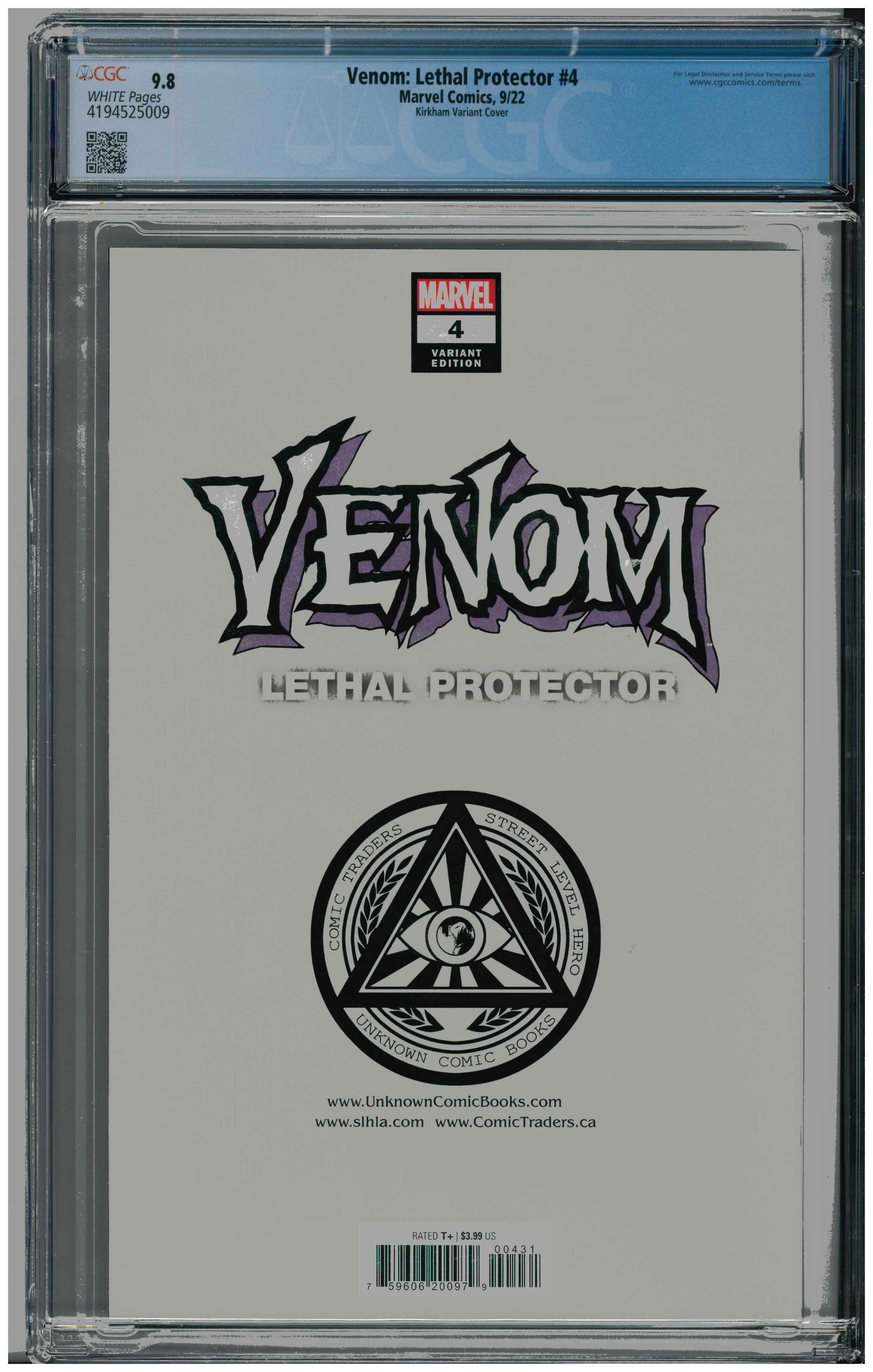 Venom: Lethal Protector #4 backside