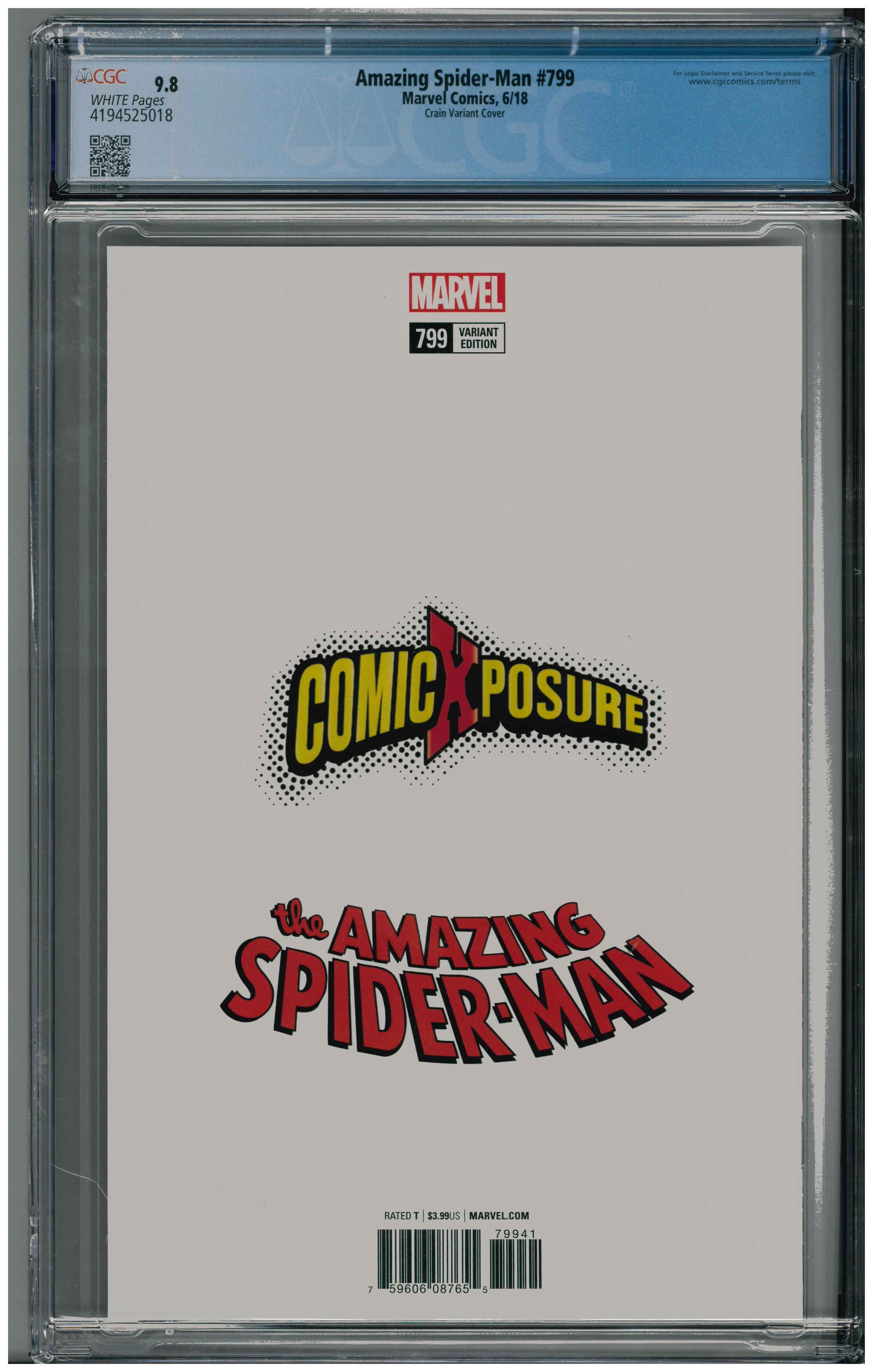 Amazing Spider-Man #799 backside