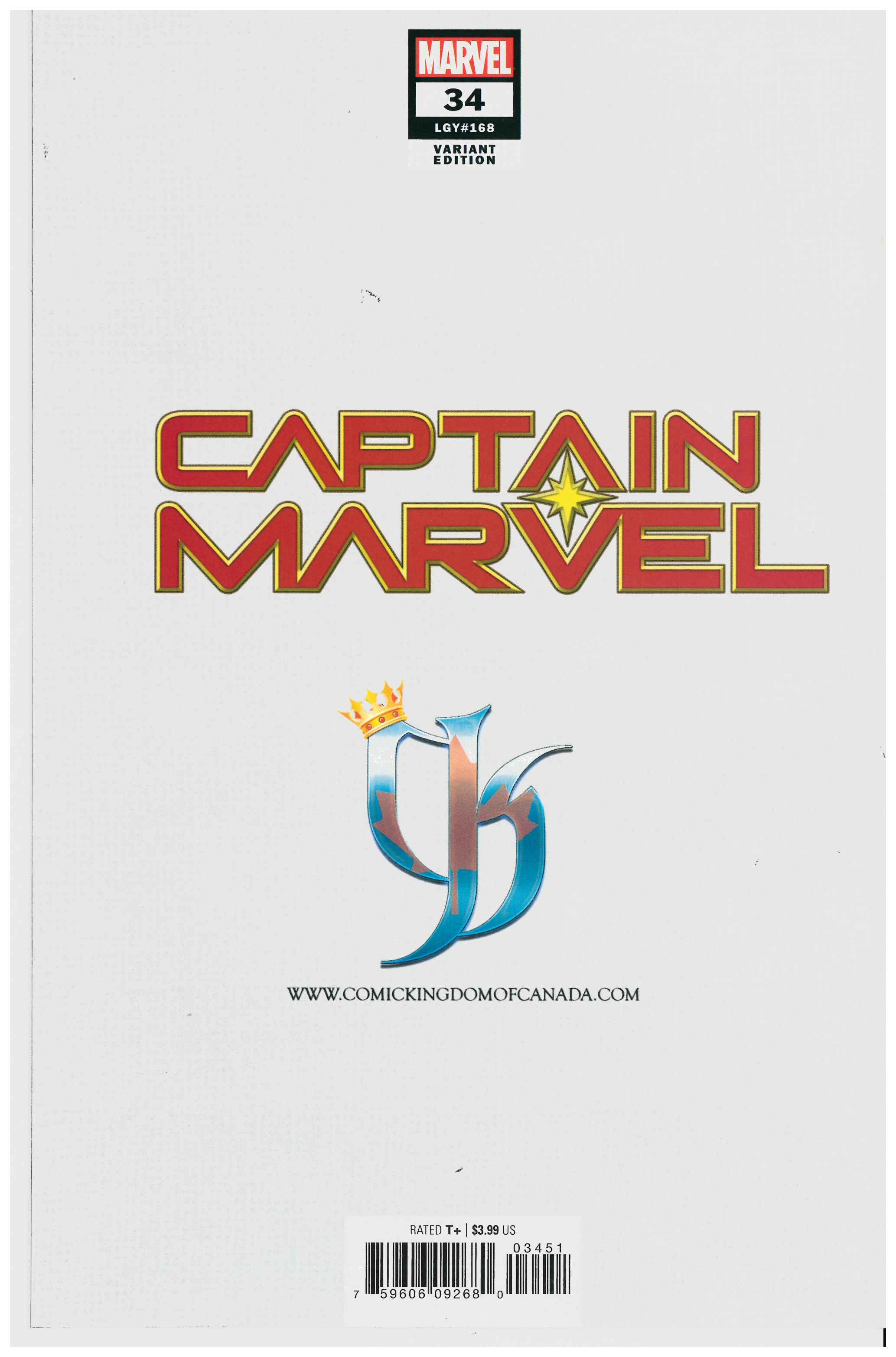 Captain Marvel #34 backside