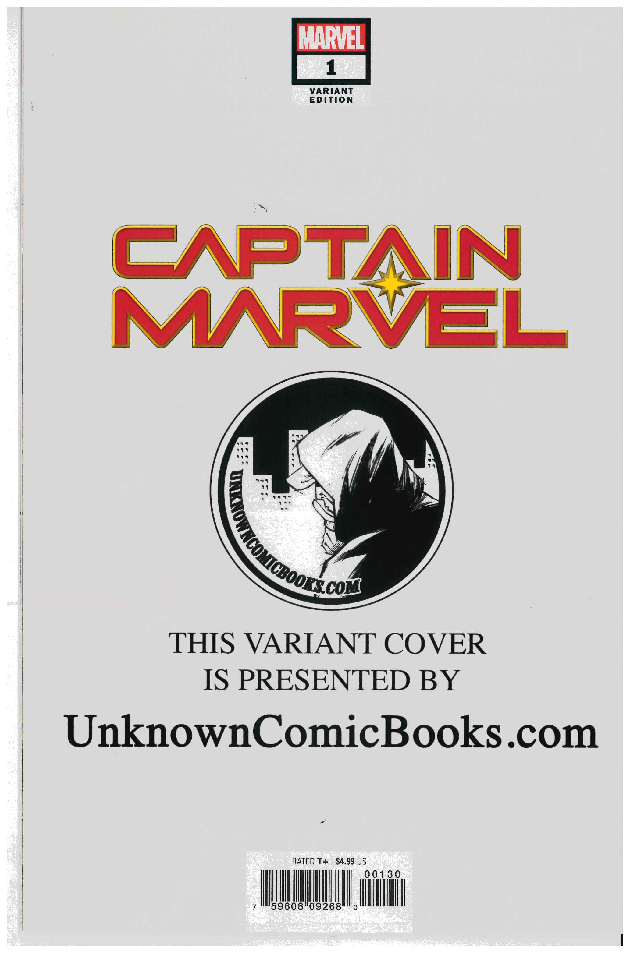 Captain Marvel #1 backside