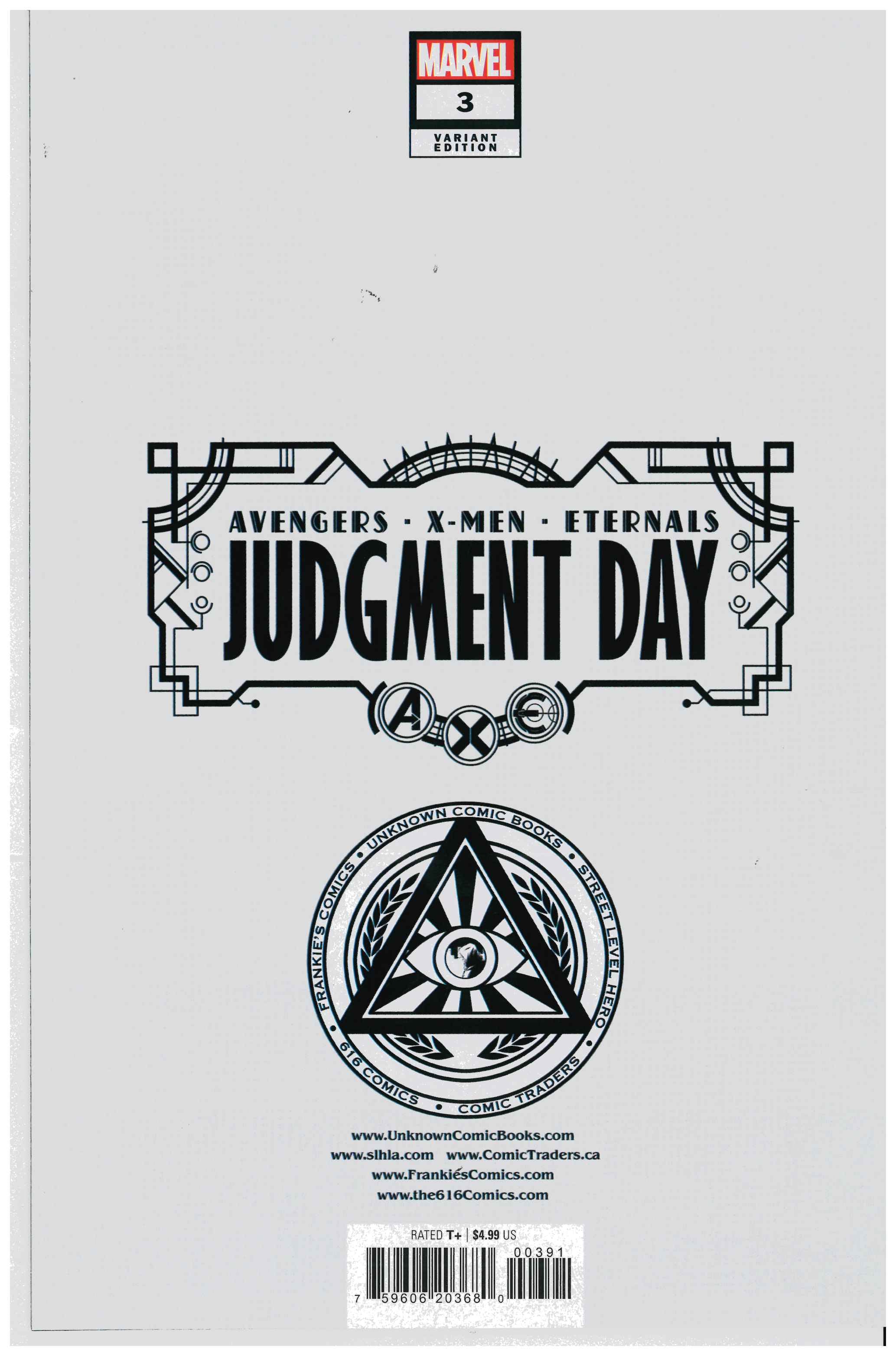 A.X.E.: Judgment Day #3 backside