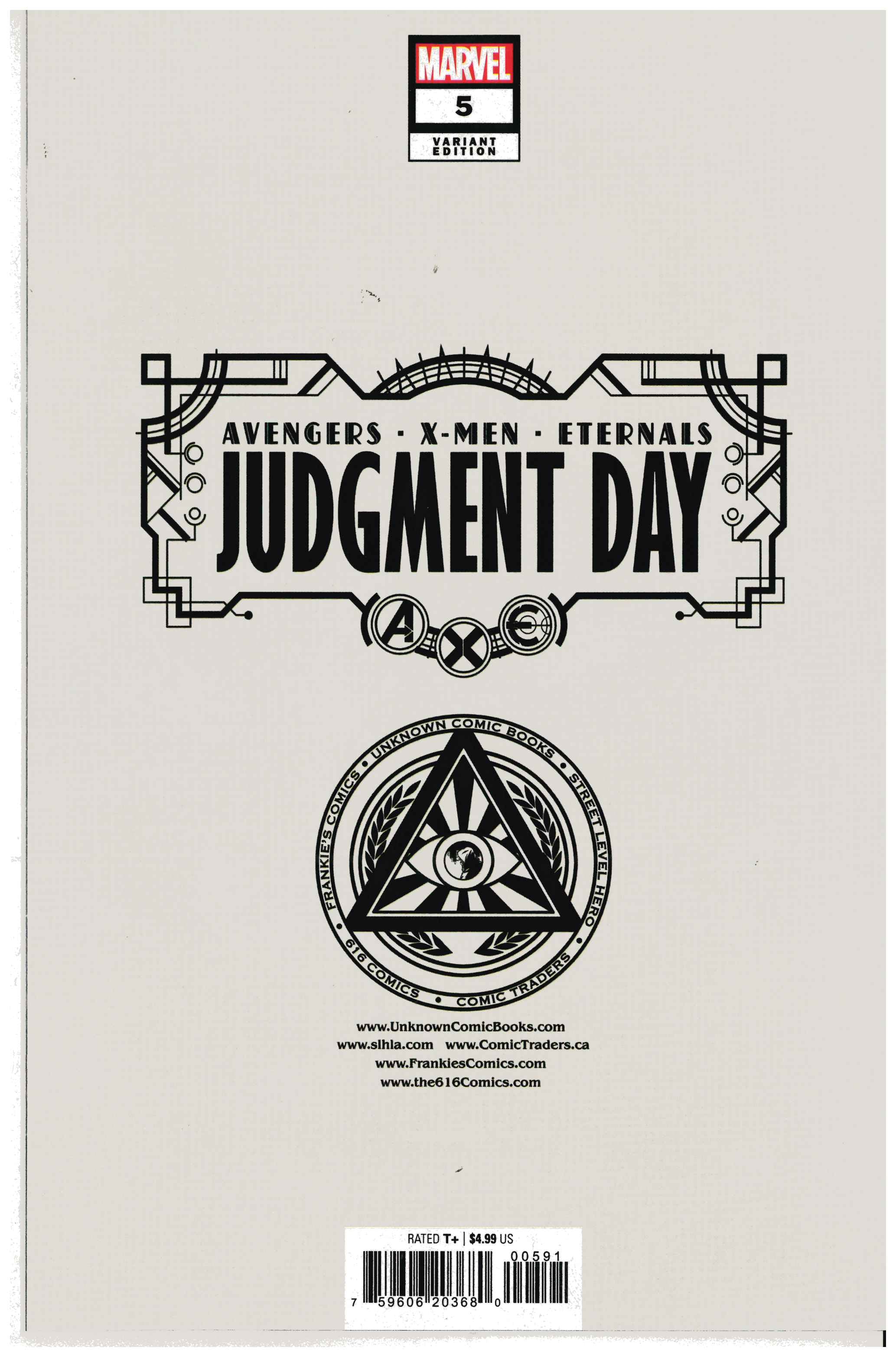 A.X.E.: Judgment Day #5 backside