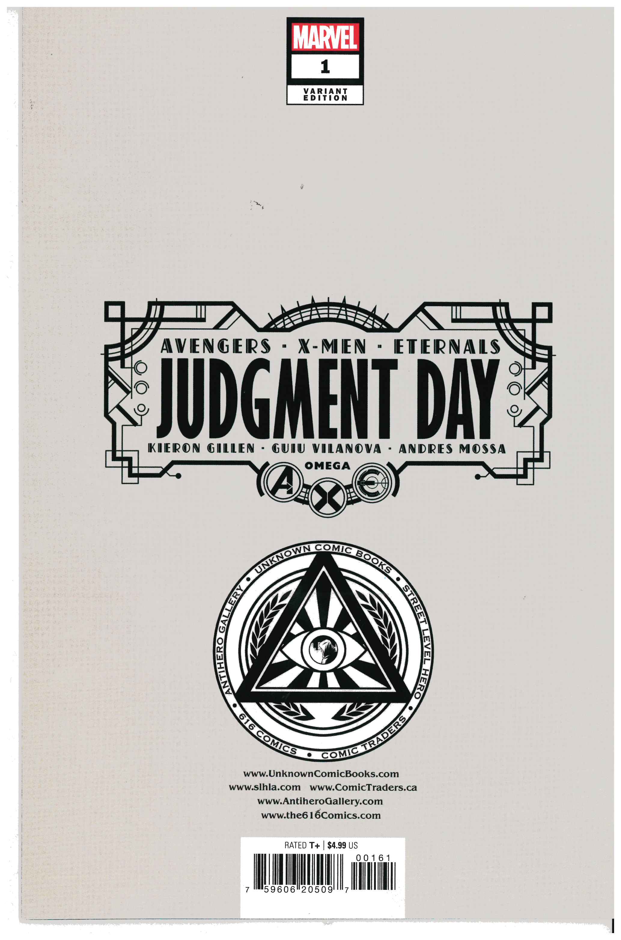 A.X.E.: Judgment Day - Omega #1 backside