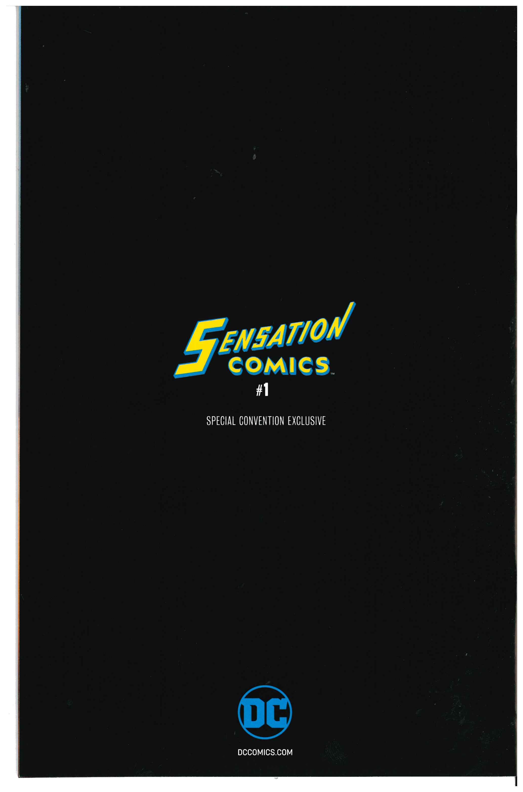 Sensation Comics #1 backside