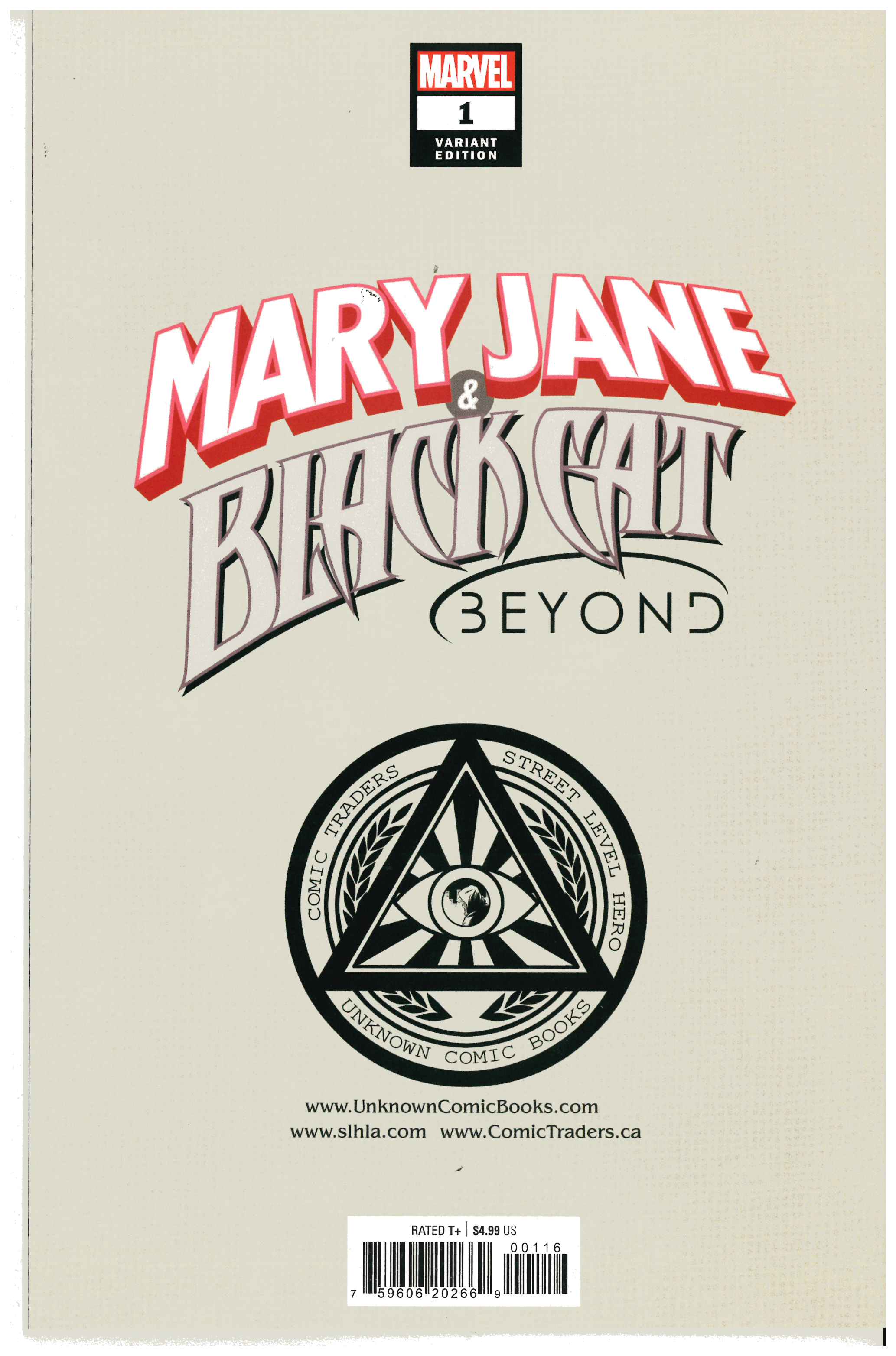 Mary Jane & Black Cat: Beyond #1 backside