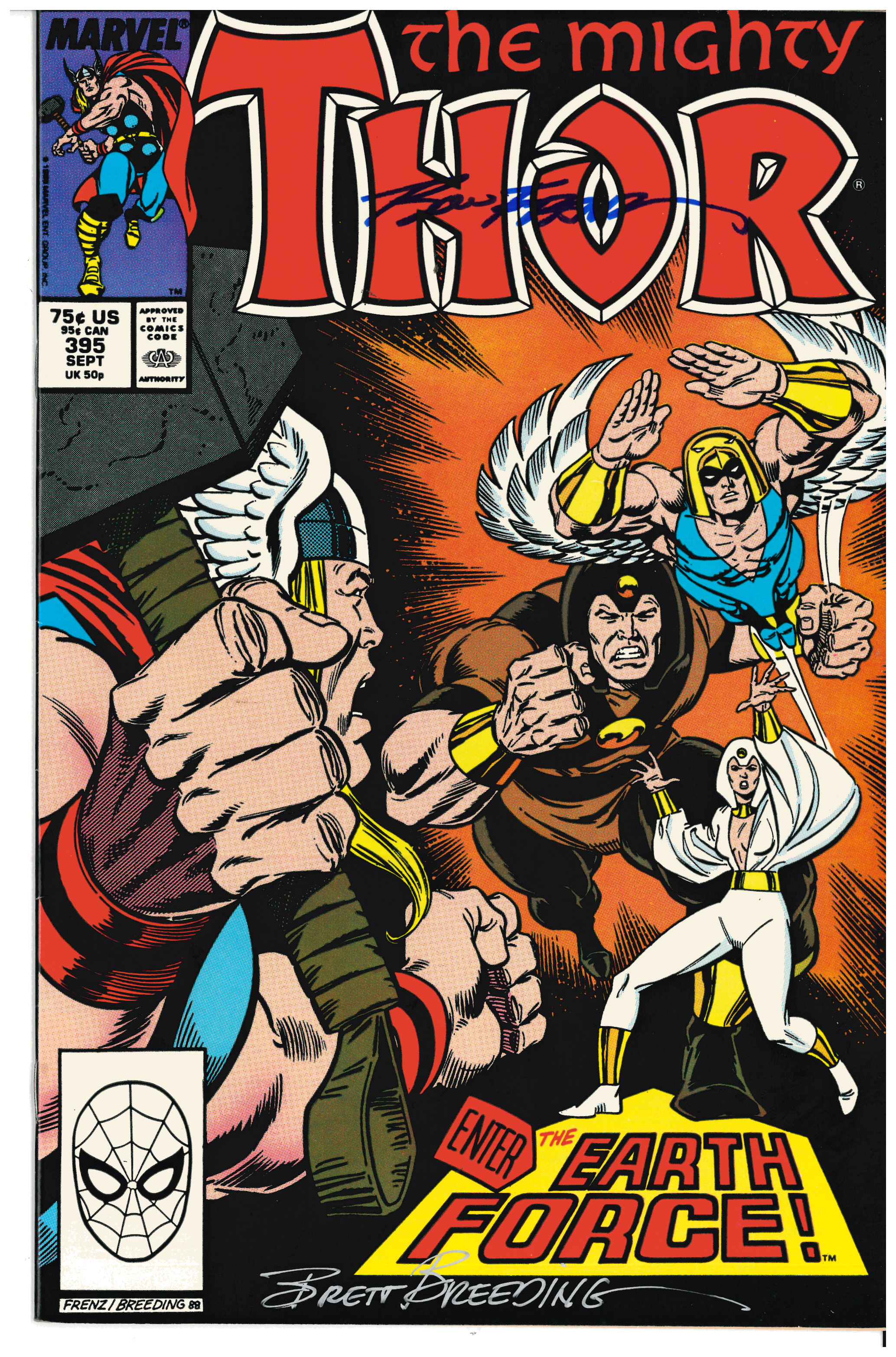 Thor #395 | Signed by Bret Breeding & Ron Frenzz