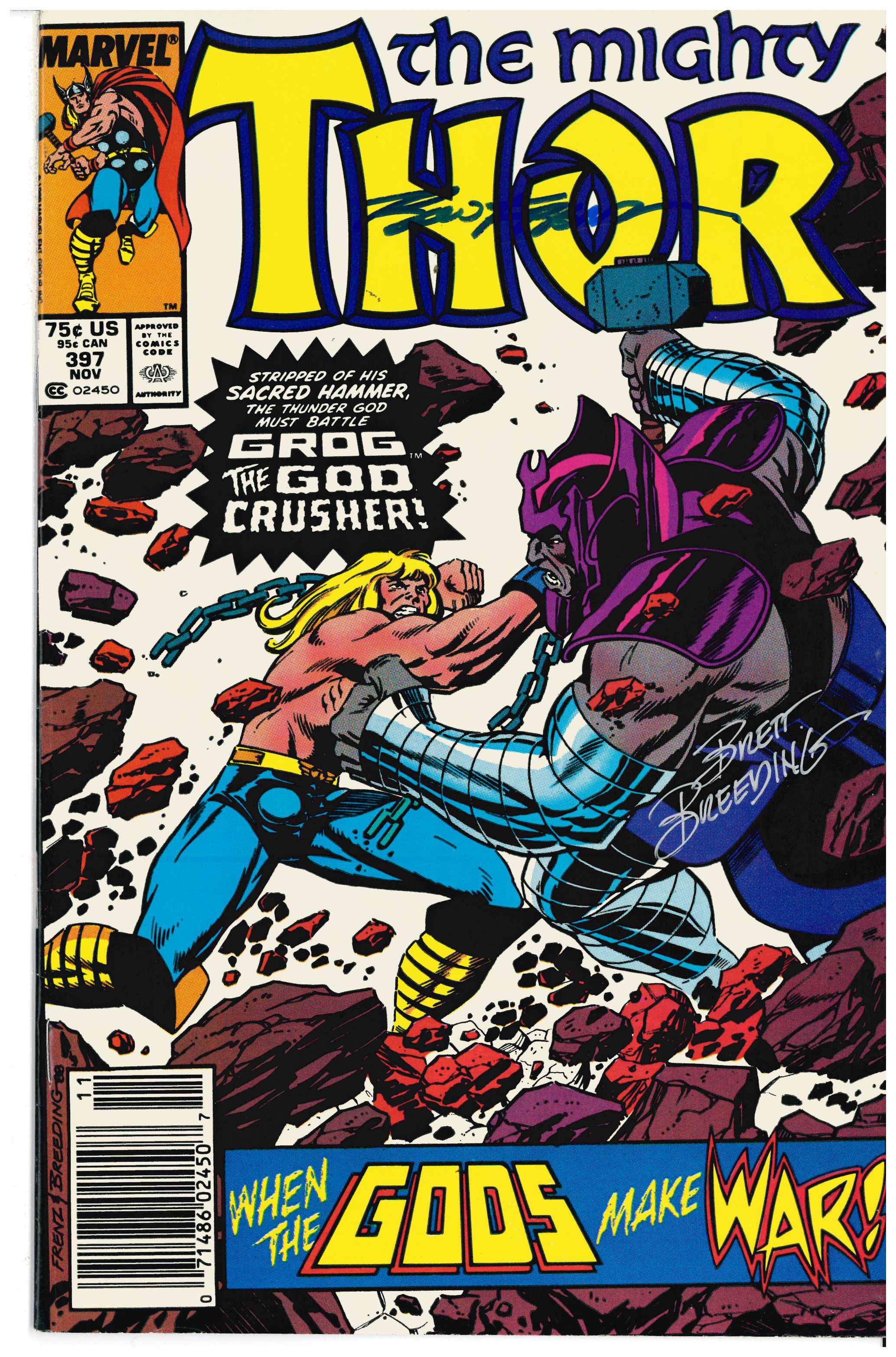 Thor #397 | Signed by Bret Breeding & Ron Frenz