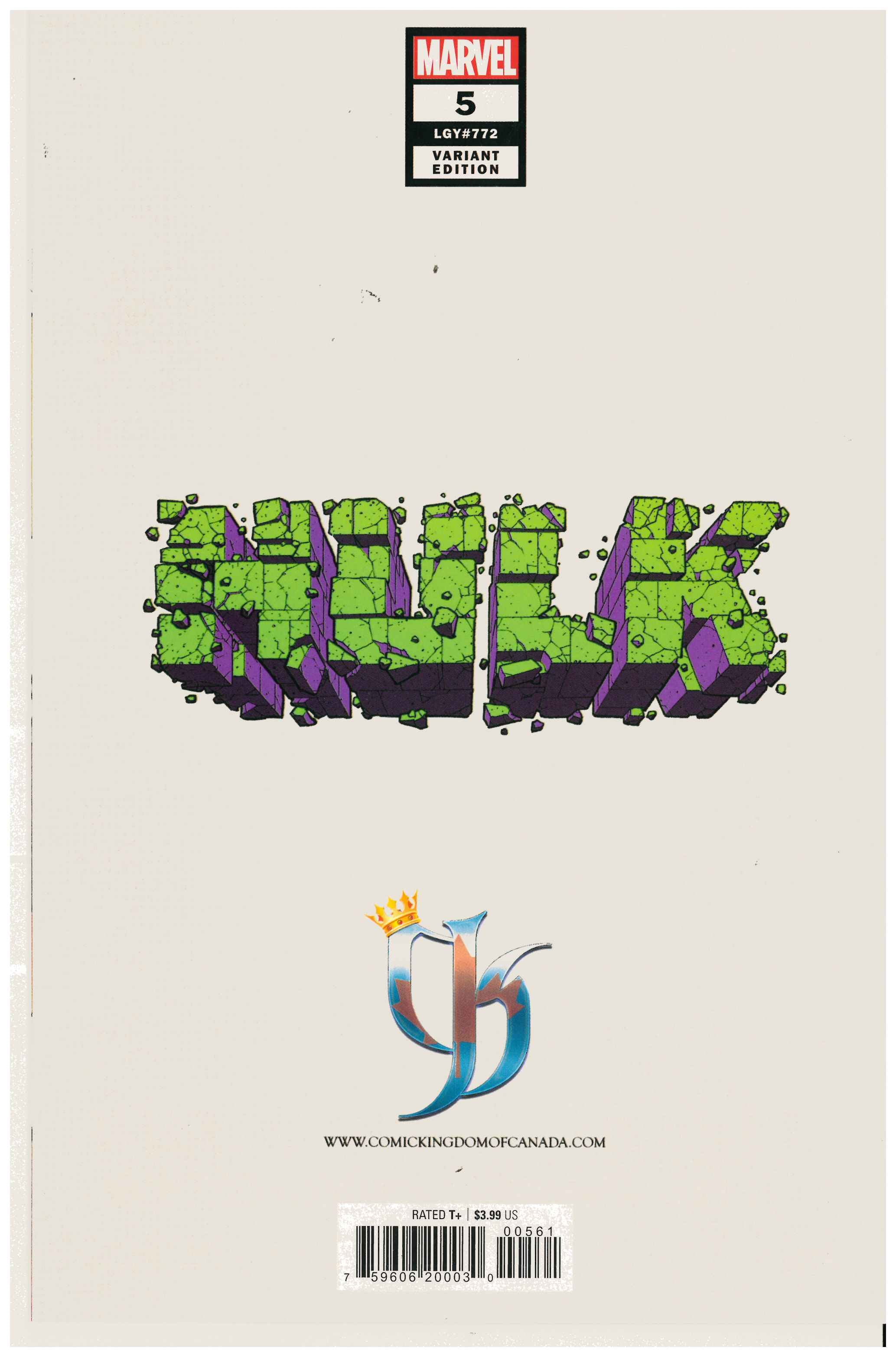 Hulk #5 backside