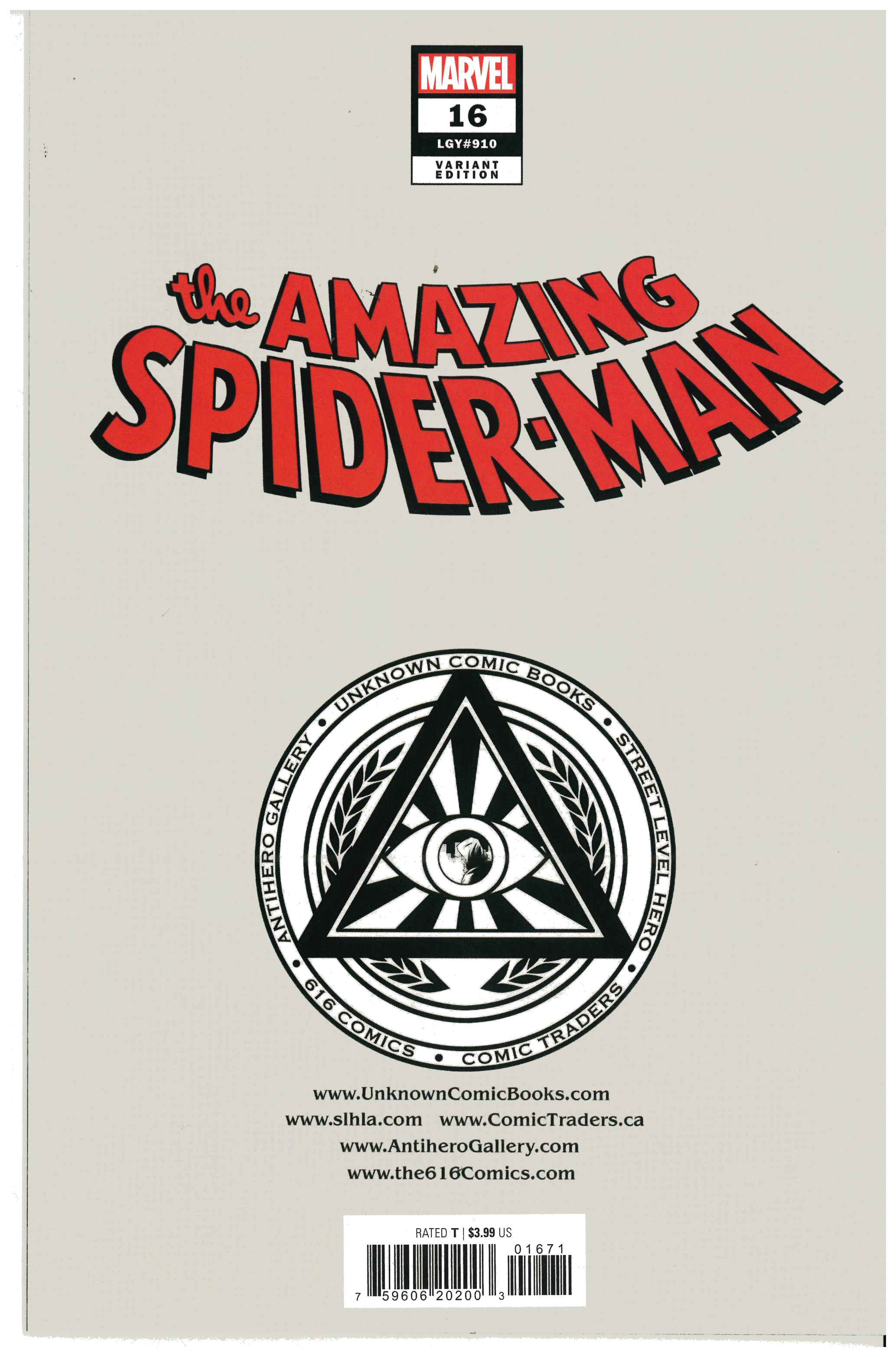 Amazing Spider-Man #16 backside