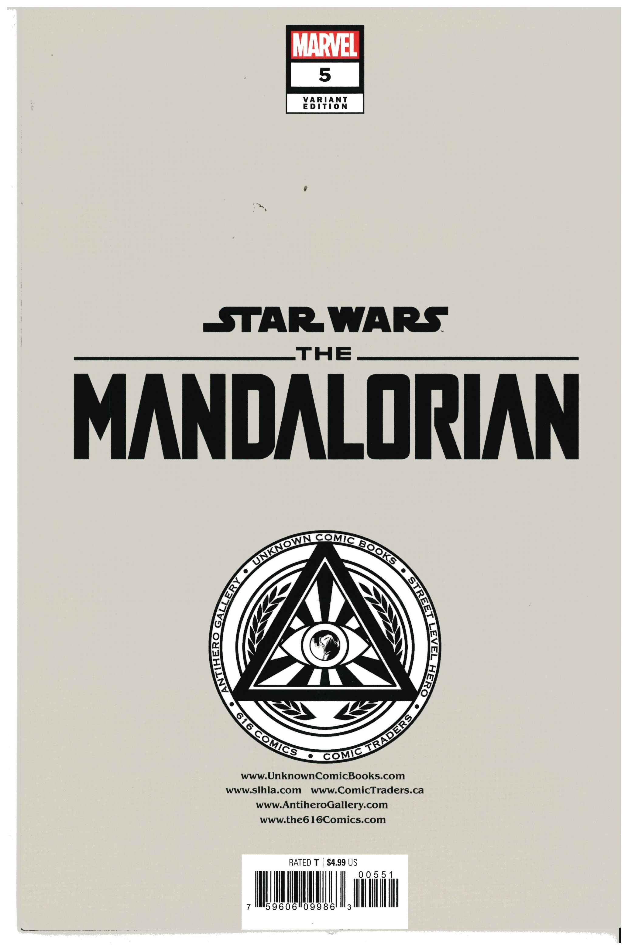 Star Wars: The Mandalorian #5 backside