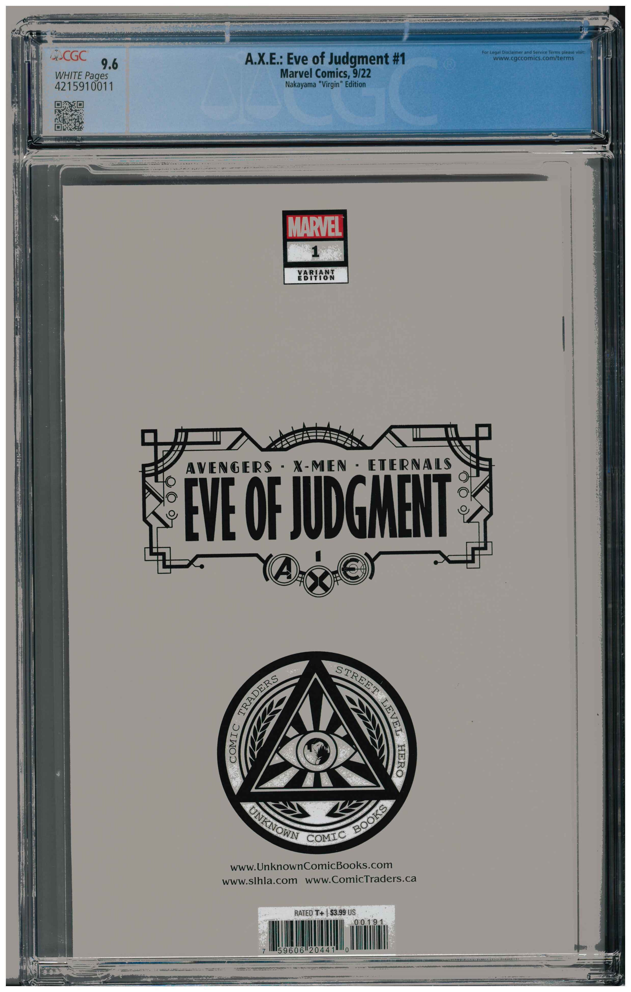 A.X.E.: Eve of Judgment #1 backside