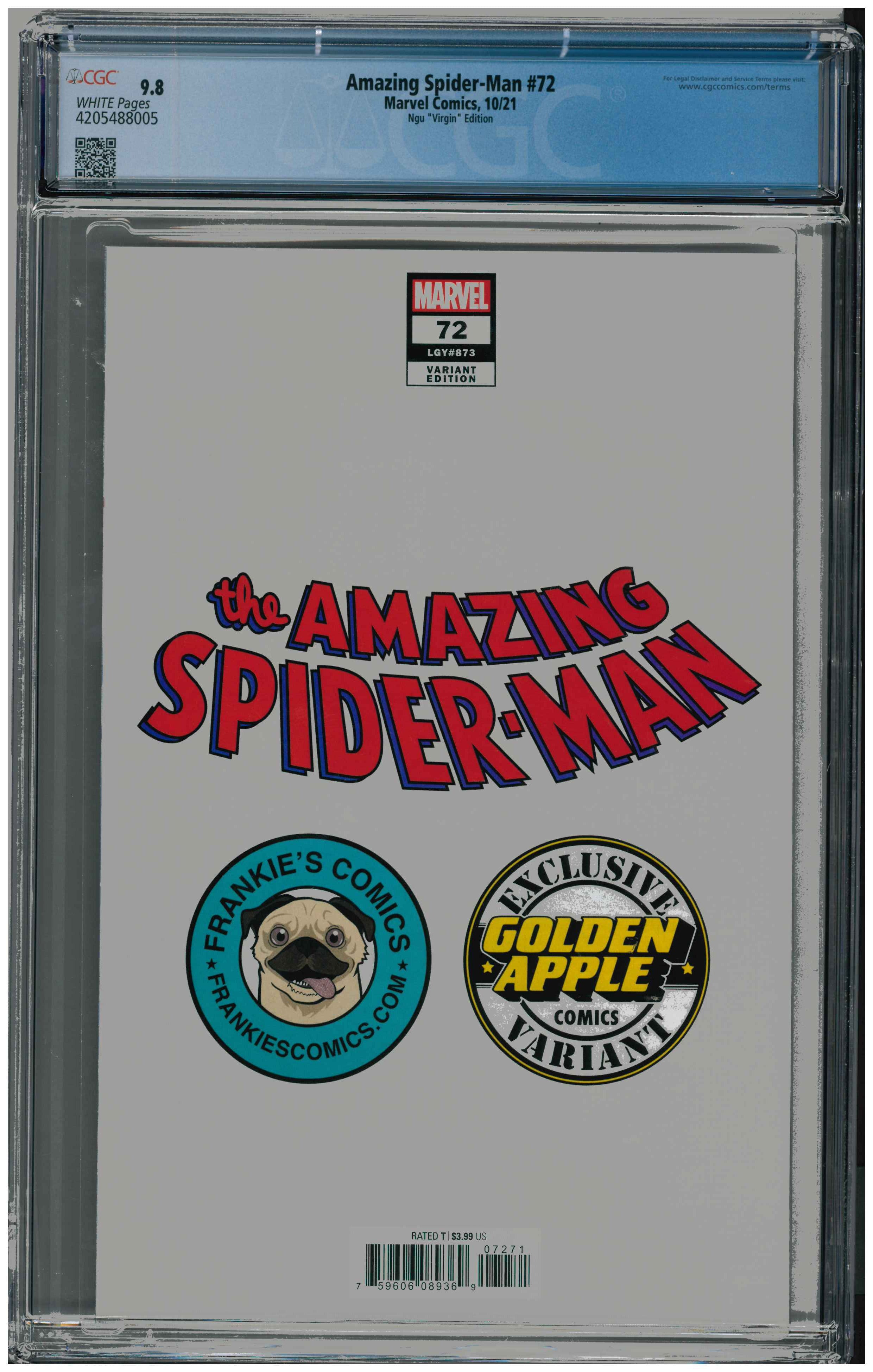 Amazing Spider-Man #72 backside