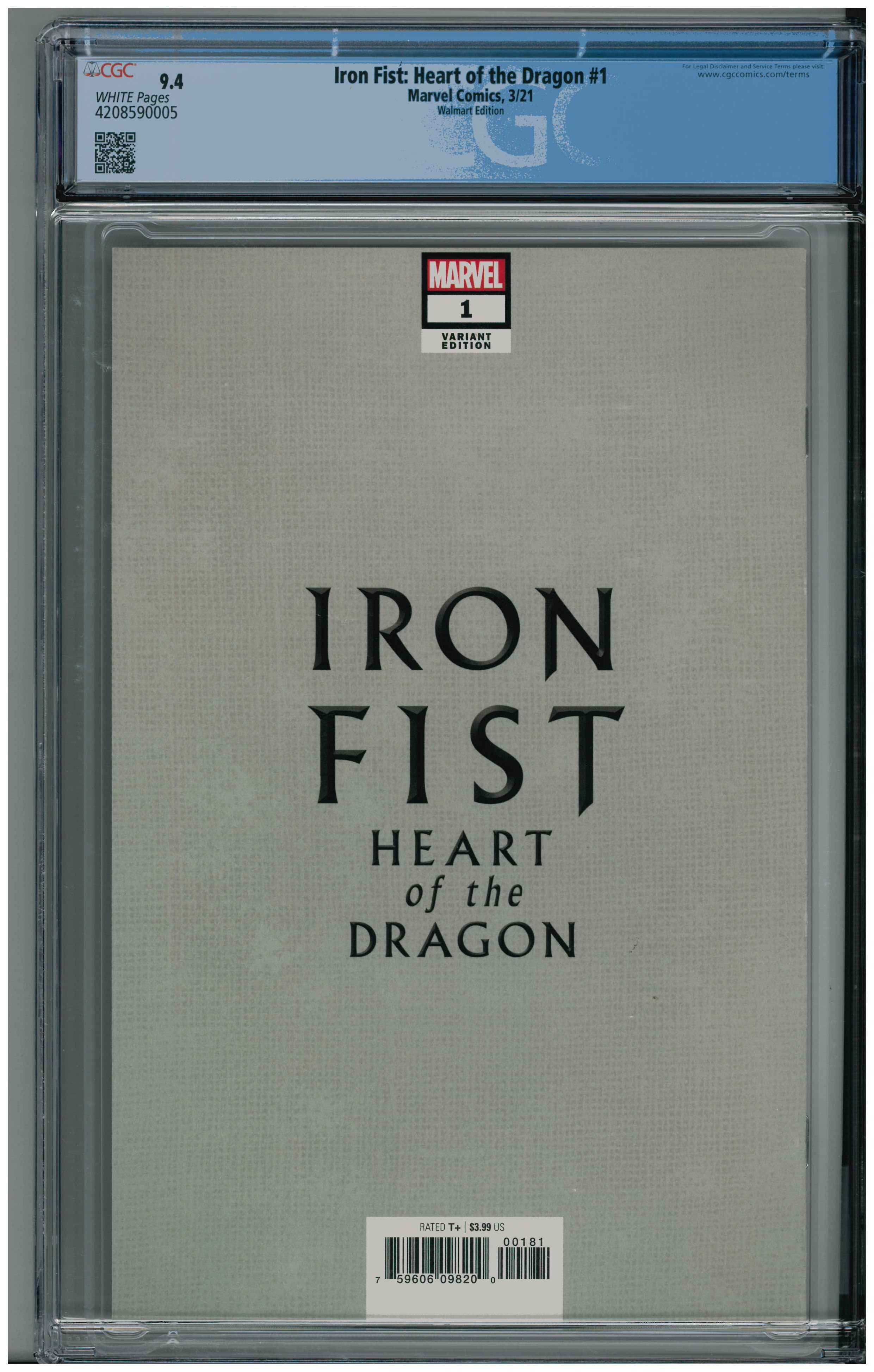 Iron Fist: Heart of the Dragon #1 backside