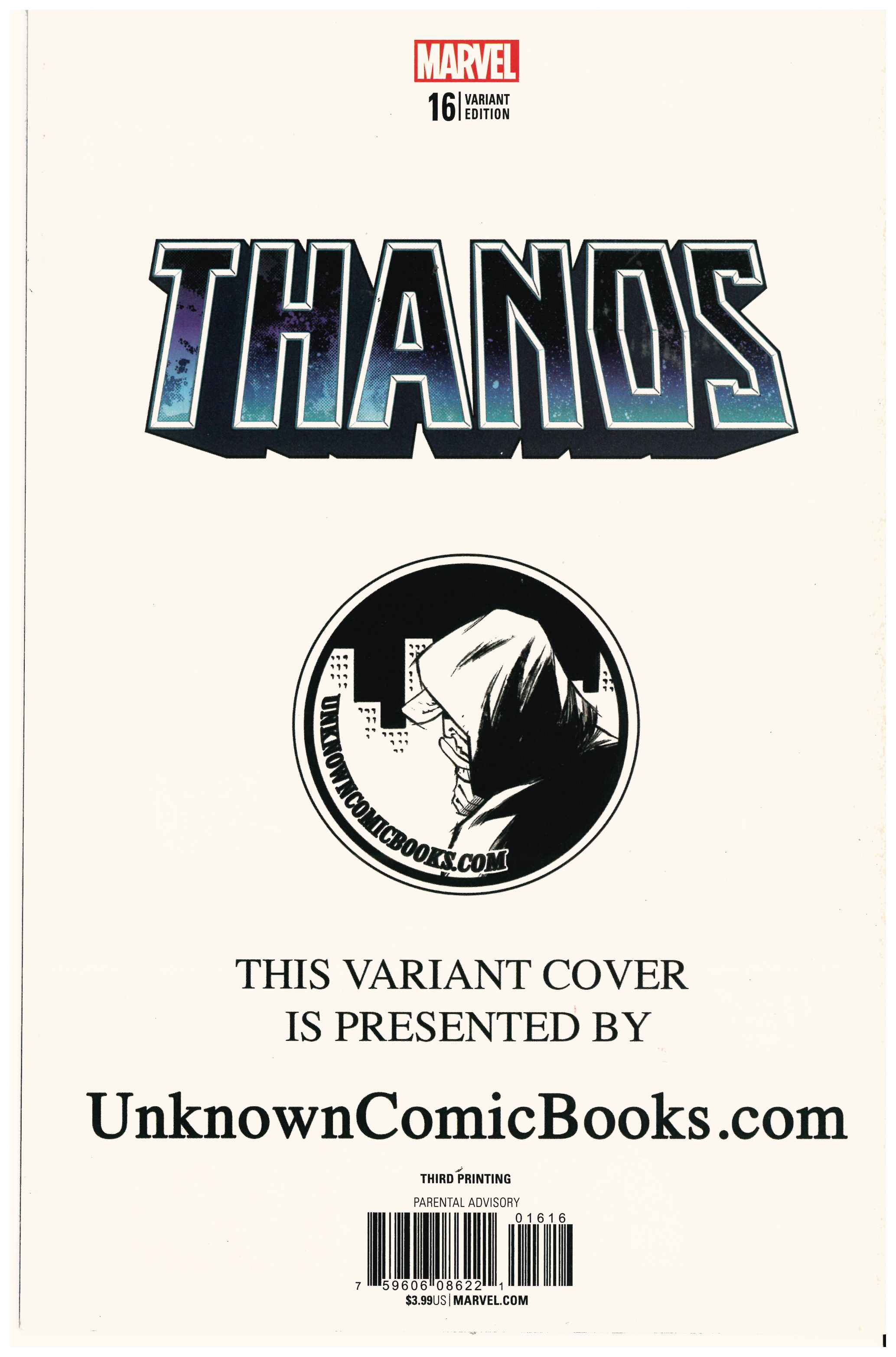 Thanos #16 | Signed by Donny Cates backside