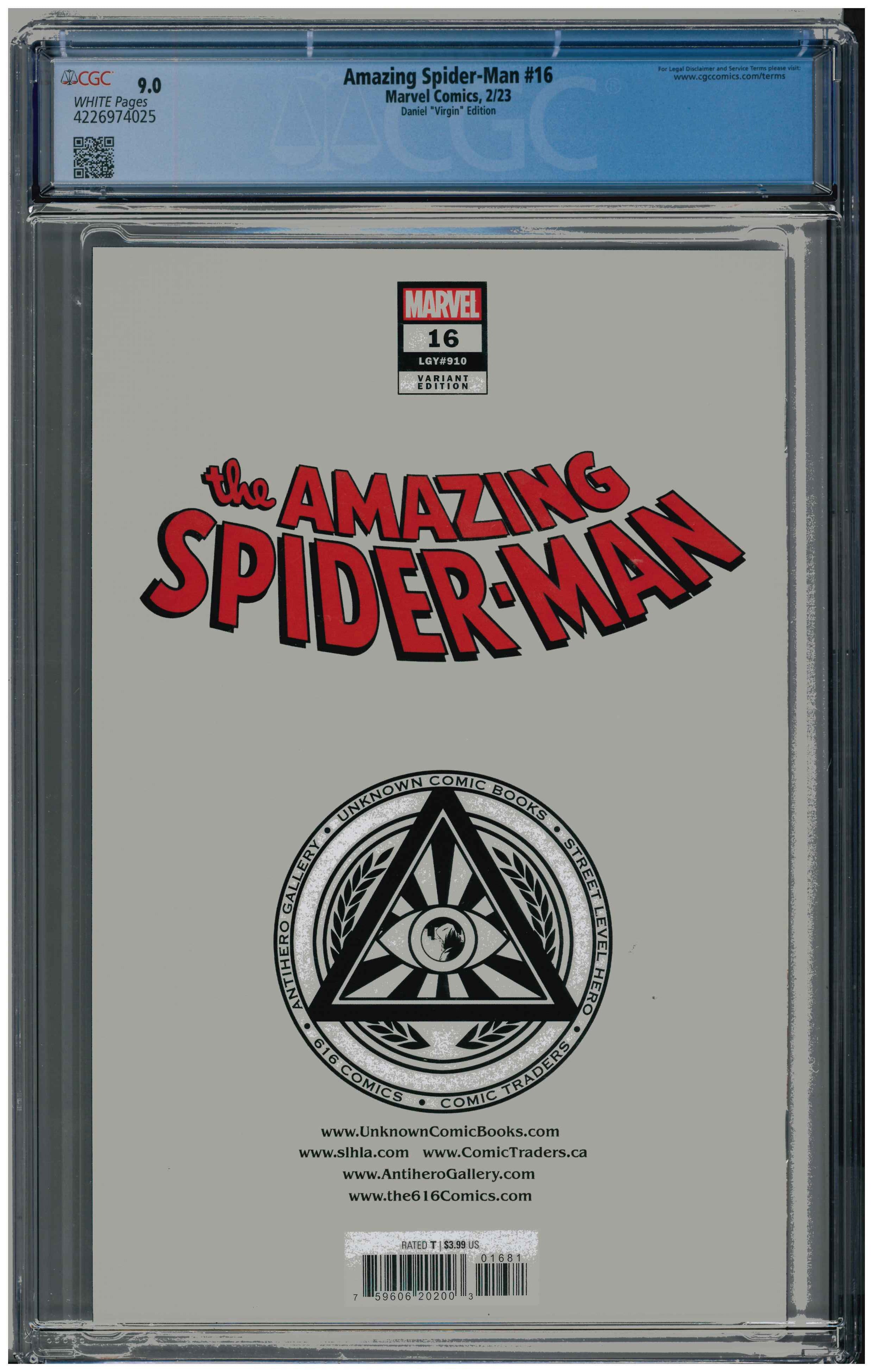 Amazing Spider-Man #16 backside