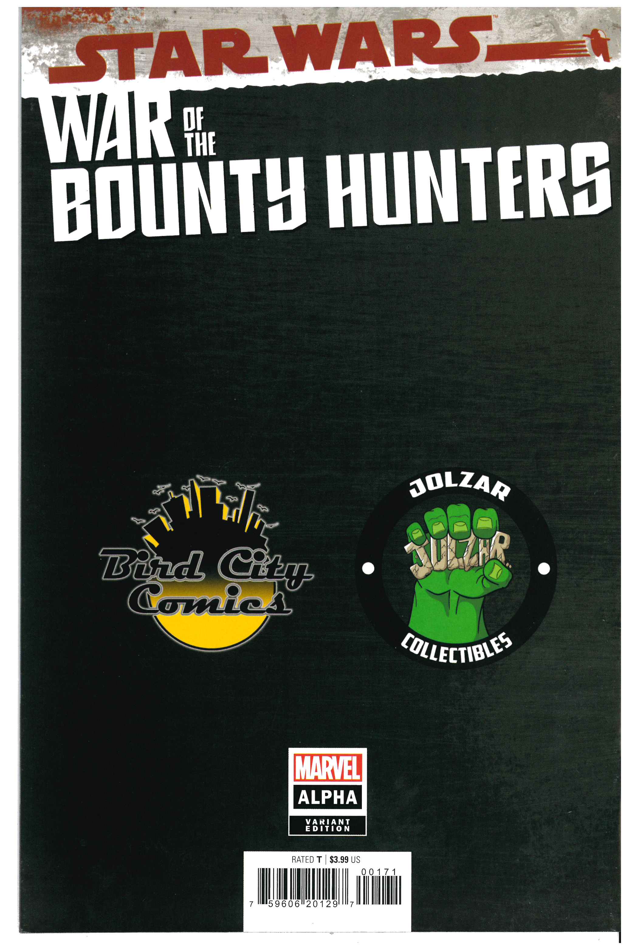 Star Wars: War of the Bounty Hunters - Alpha #1 backside