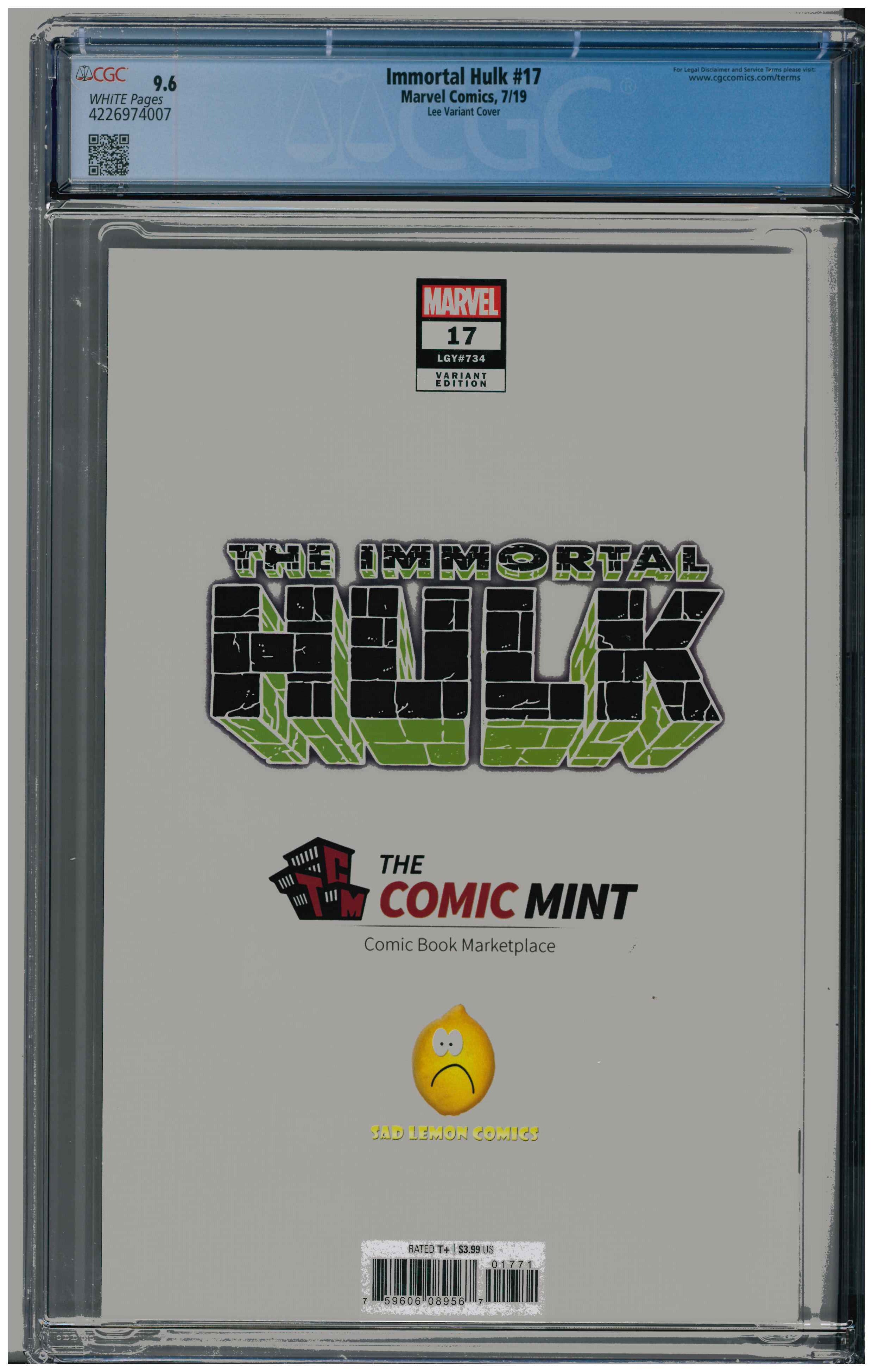 Immortal Hulk #17 backside