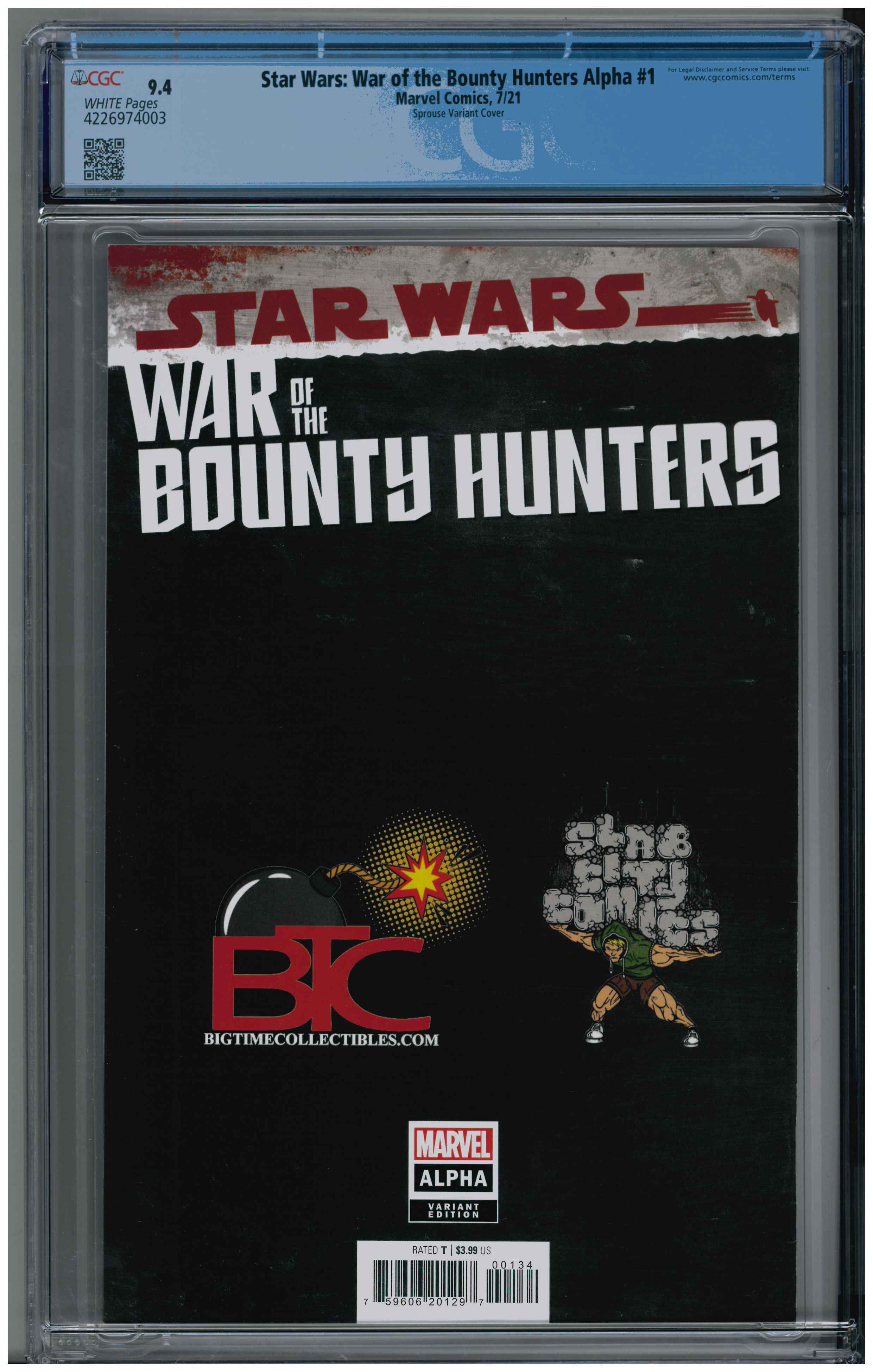 Star Wars: War of the Bounty Hunters Alpha #1 backside